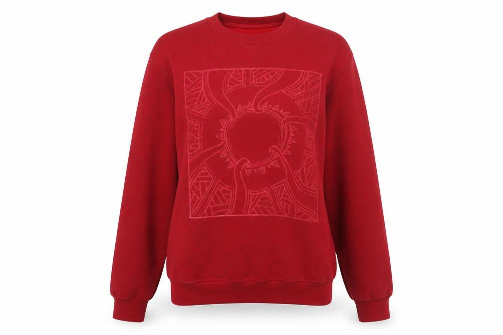 Womens UK Size S Gildan Red Pullover Sweatshirt
