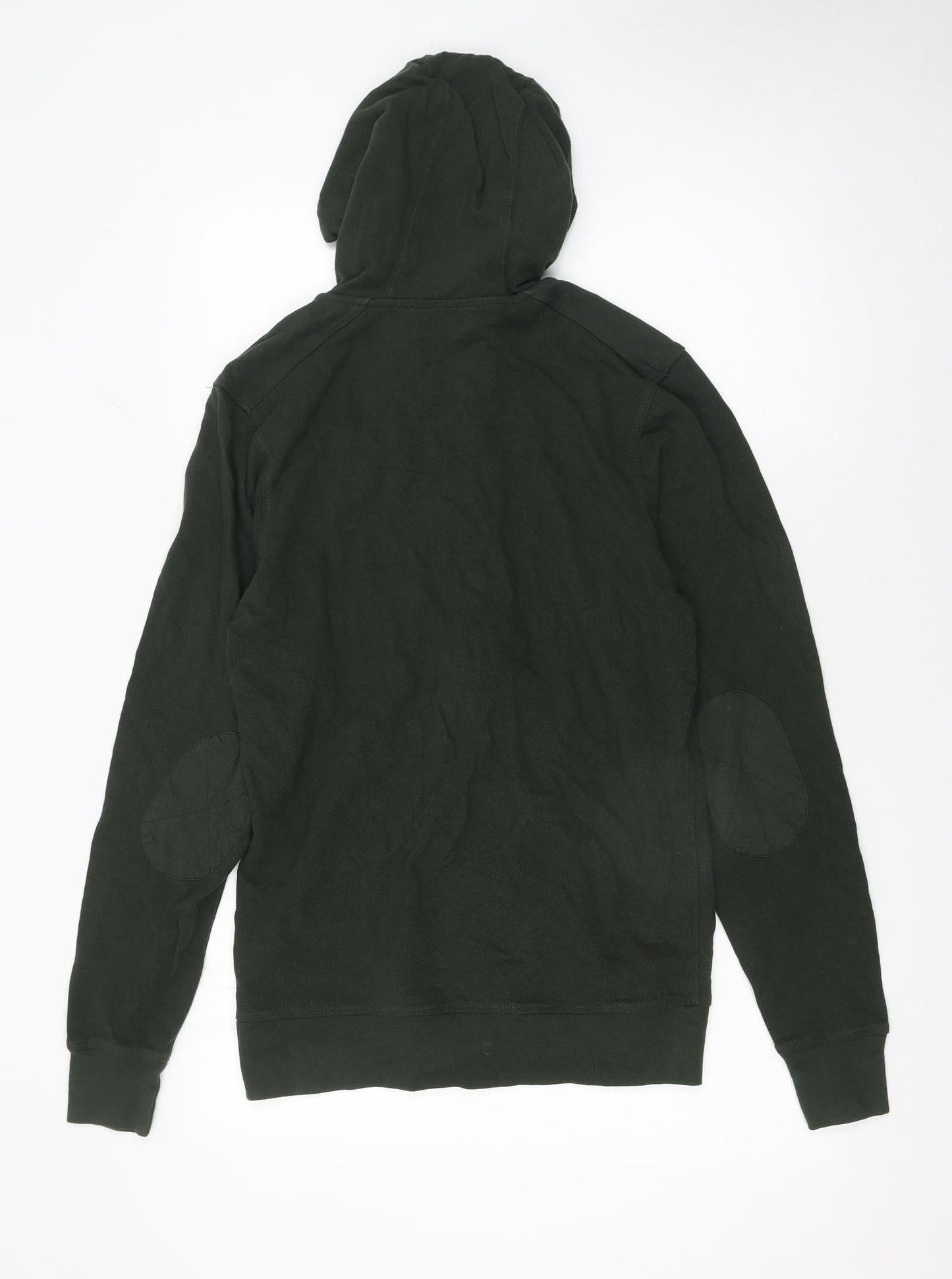 Mens UK Size S Black Jack Green Full Zip Hoodie