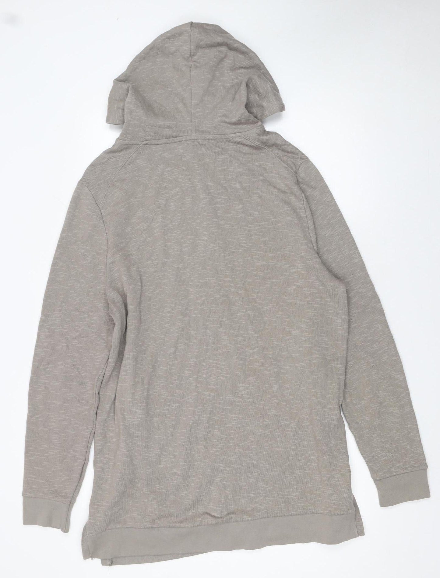 Mens UK Size L River Island Beige Full Zip Hoodie