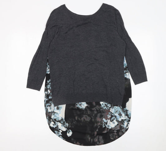 Womens UK Size 8 River Island Grey Pullover Jumper