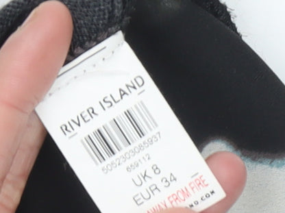 Womens UK Size 8 River Island Grey Pullover Jumper