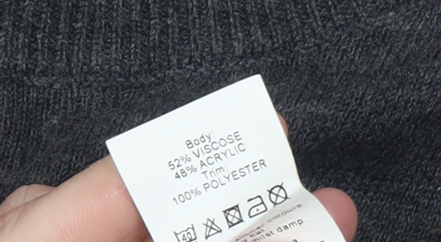 Womens UK Size 8 River Island Grey Pullover Jumper