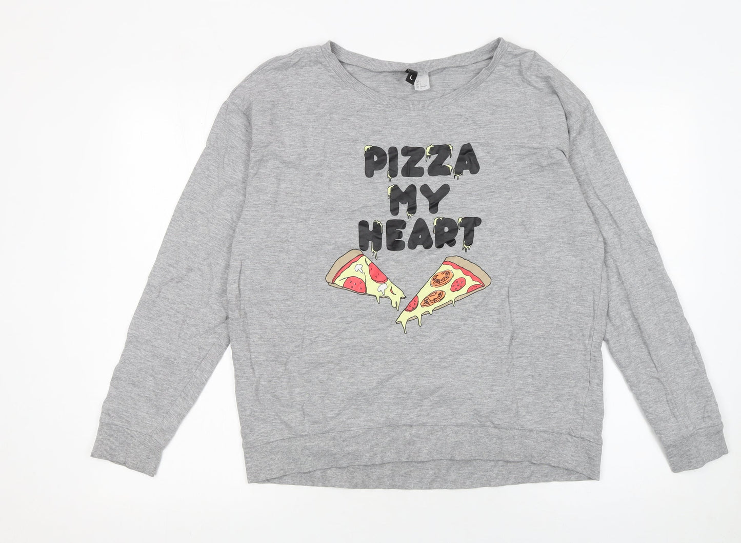 Womens UK Size L H&M Grey Pullover Sweatshirt