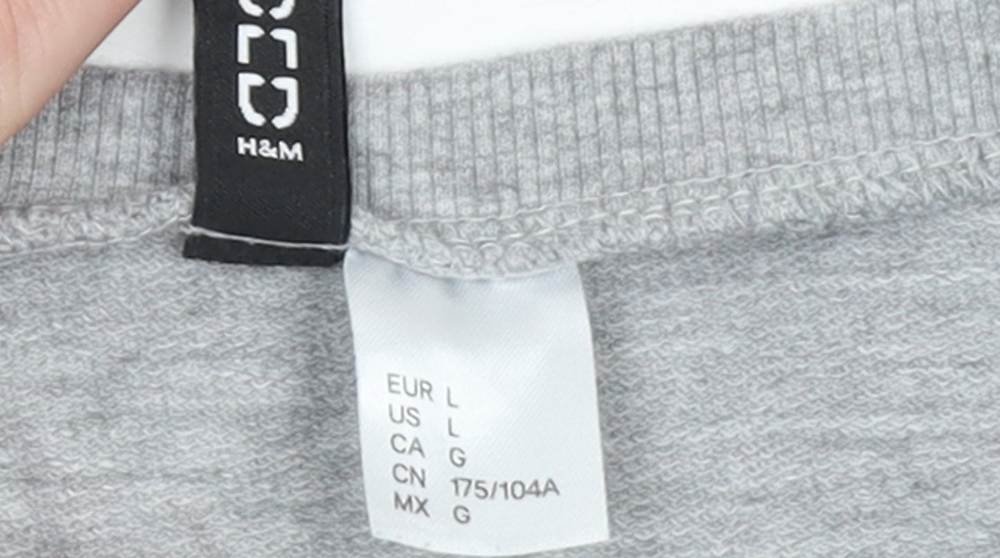 Womens UK Size L H&M Grey Pullover Sweatshirt