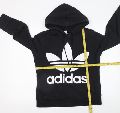 Womens UK Size 8 adidas Black Pullover Hoodie