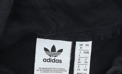 Womens UK Size 8 adidas Black Pullover Hoodie