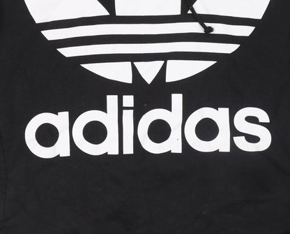Womens UK Size 8 adidas Black Pullover Hoodie