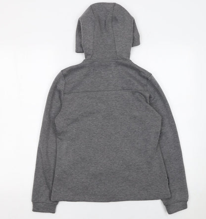 Womens UK Size 2XS DLX Grey Full Zip Hoodie