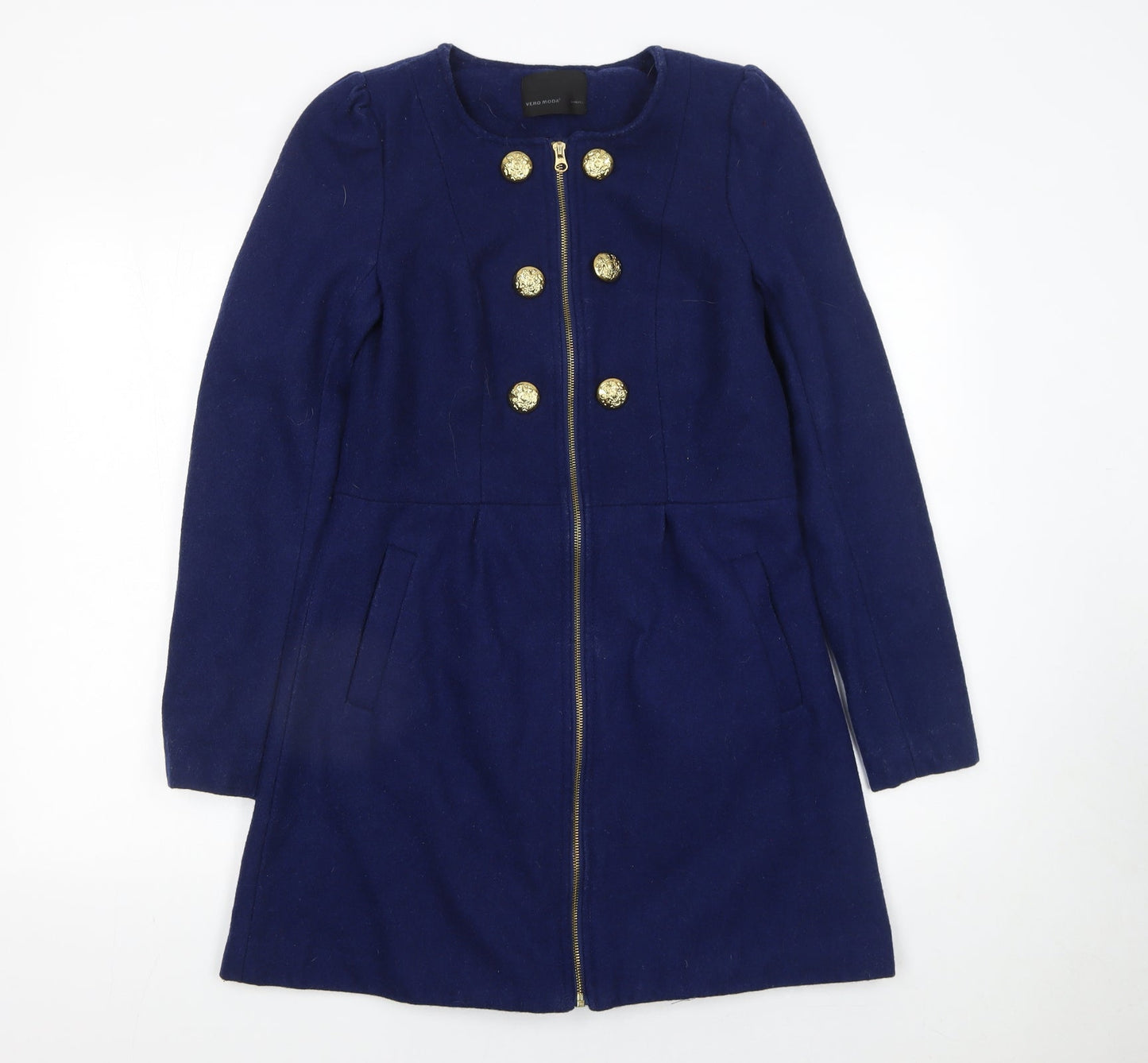 Womens UK Size XS VERO MODA Blue Military Jacket