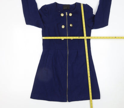 Womens UK Size XS VERO MODA Blue Military Jacket
