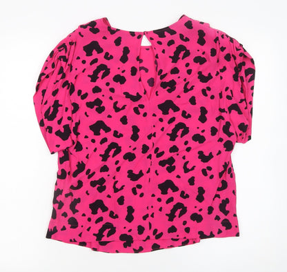 Womens UK Size 8 River Island Pink Basic Blouse