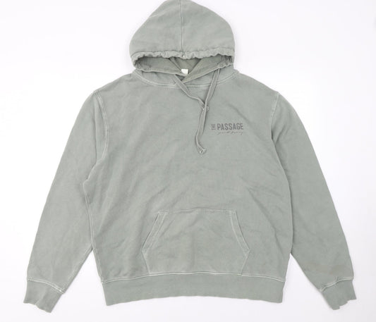 Mens UK Size S T Name Green Pullover Hoodie