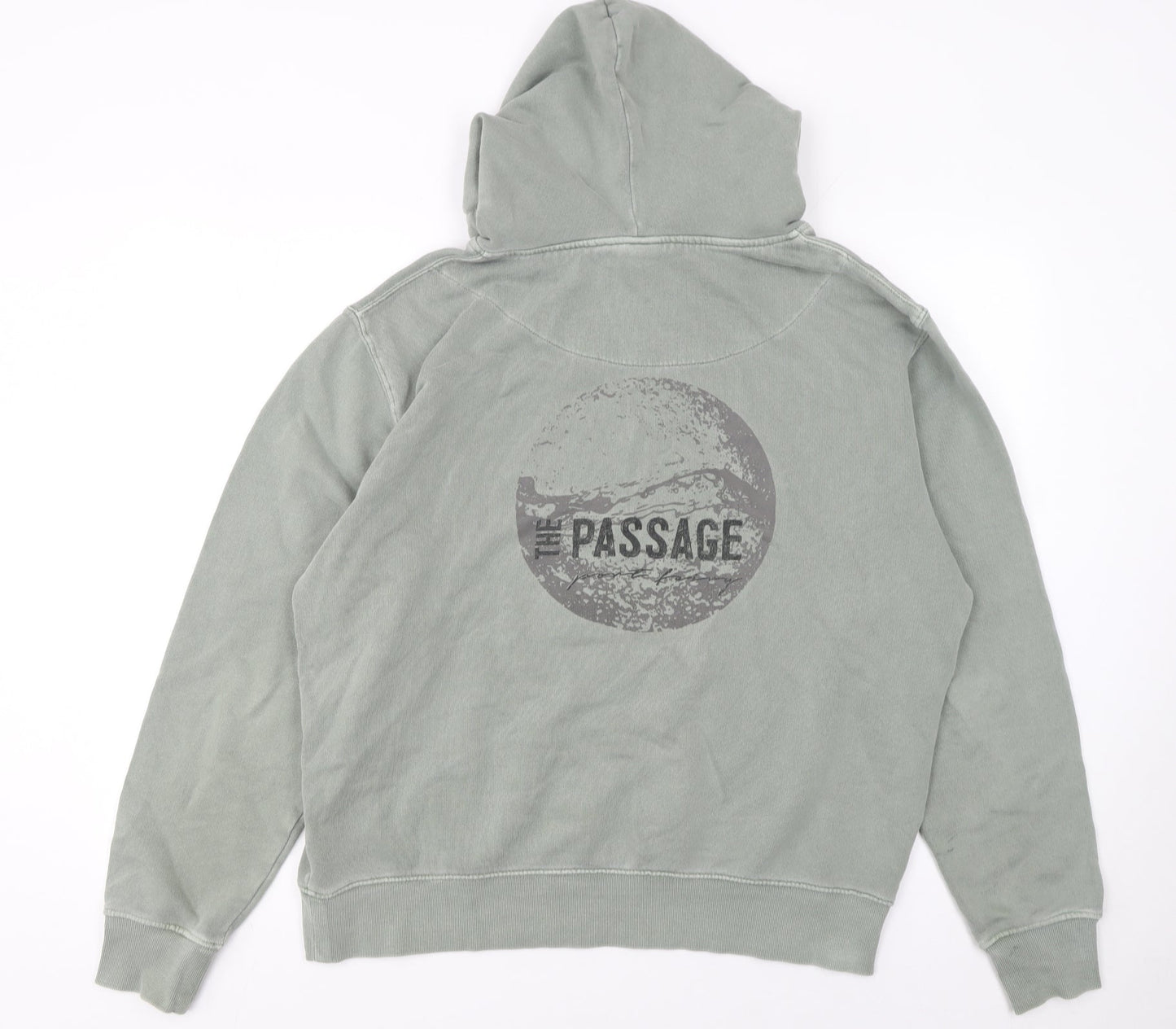 Mens UK Size S T Name Green Pullover Hoodie