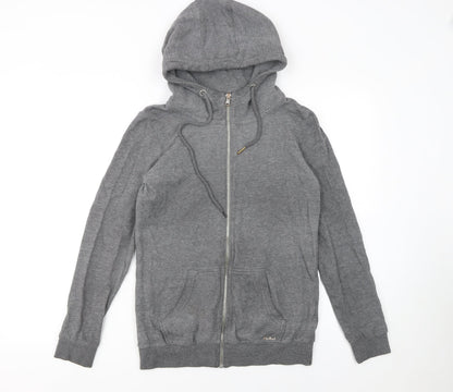 Womens UK Size S Cluivin Grey Full Zip Hoodie