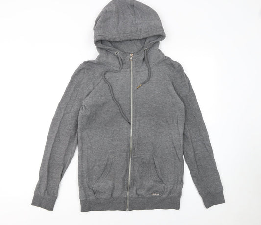 Womens UK Size S Cluivin Grey Full Zip Hoodie