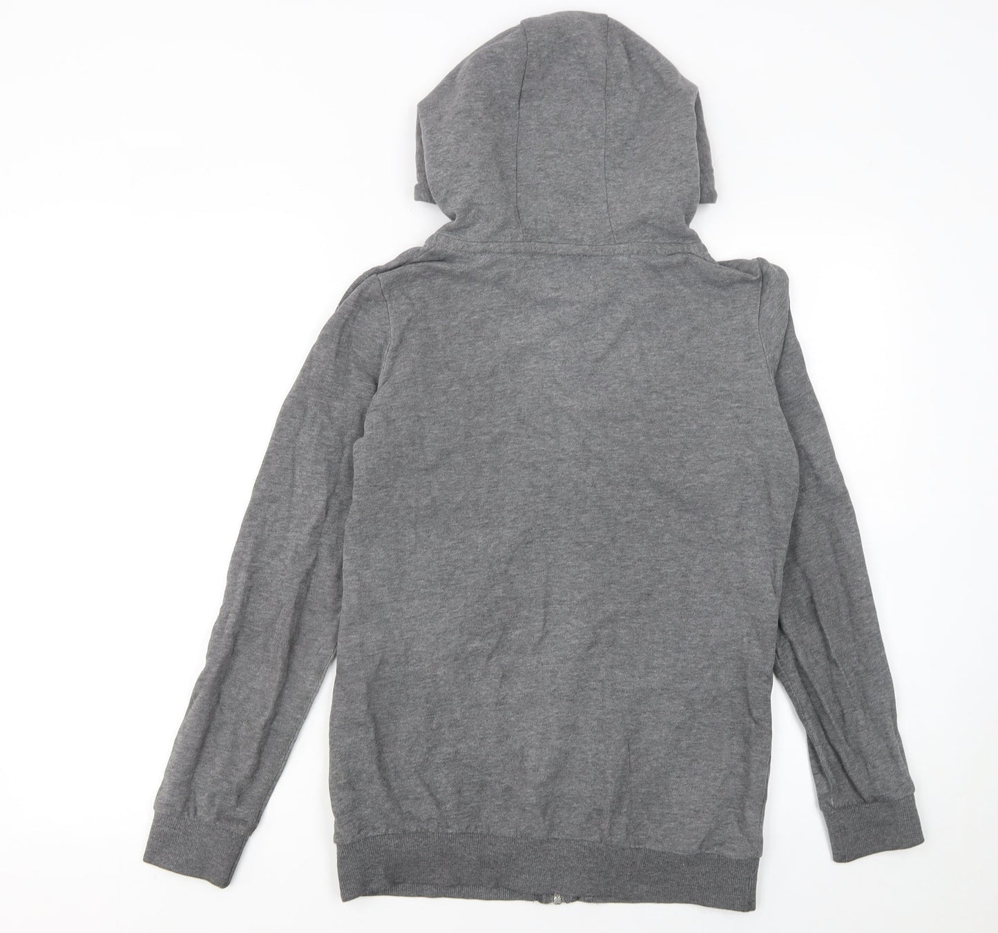 Womens UK Size S Cluivin Grey Full Zip Hoodie