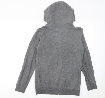 Womens UK Size S Cluivin Grey Full Zip Hoodie