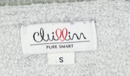 Womens UK Size S Cluivin Grey Full Zip Hoodie