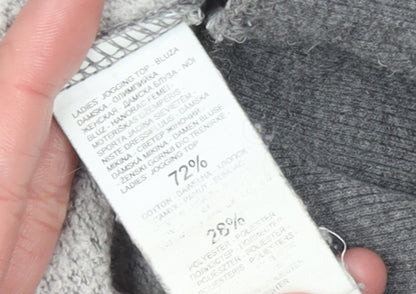 Womens UK Size S Cluivin Grey Full Zip Hoodie