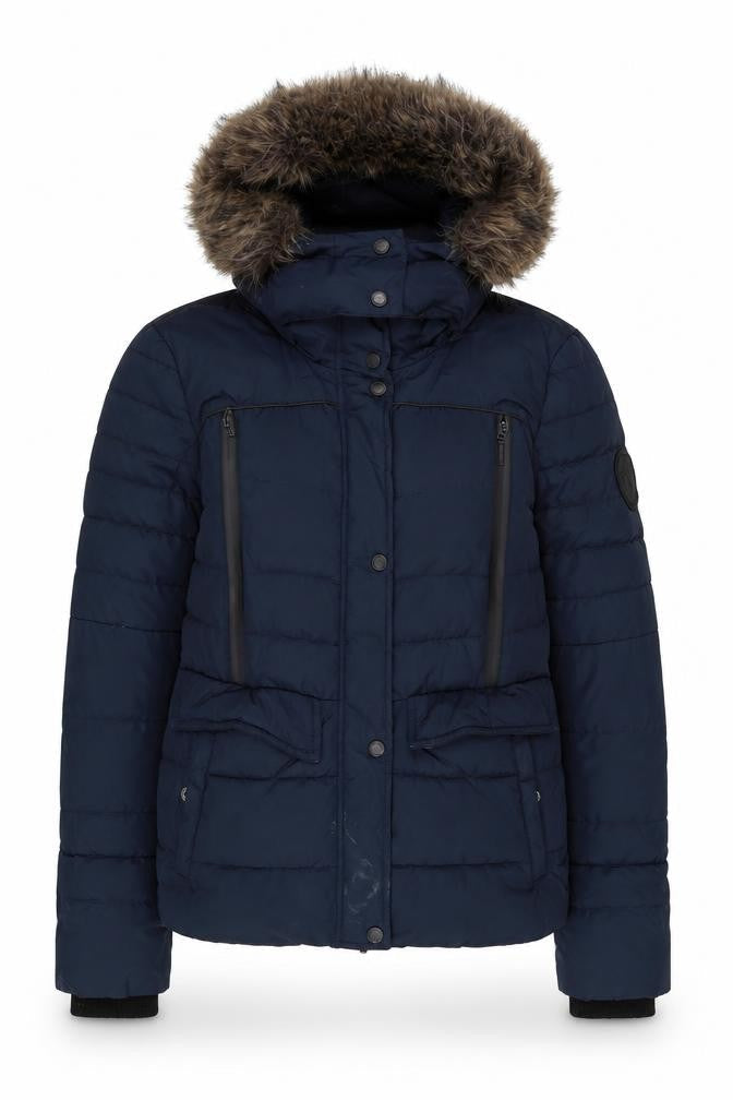 Womens UK Size 10 Superdry Blue Puffer Jacket