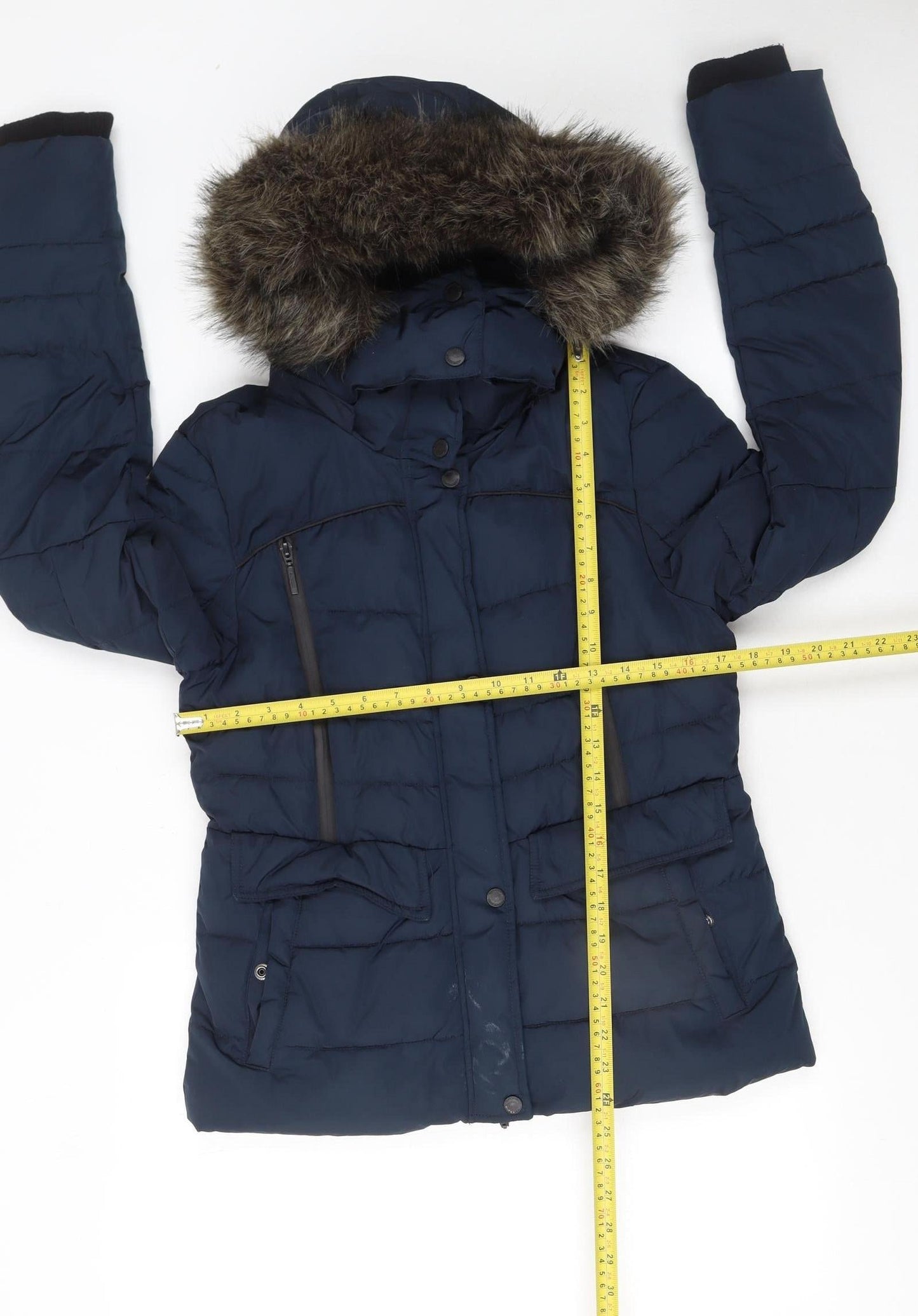 Womens UK Size 10 Superdry Blue Puffer Jacket