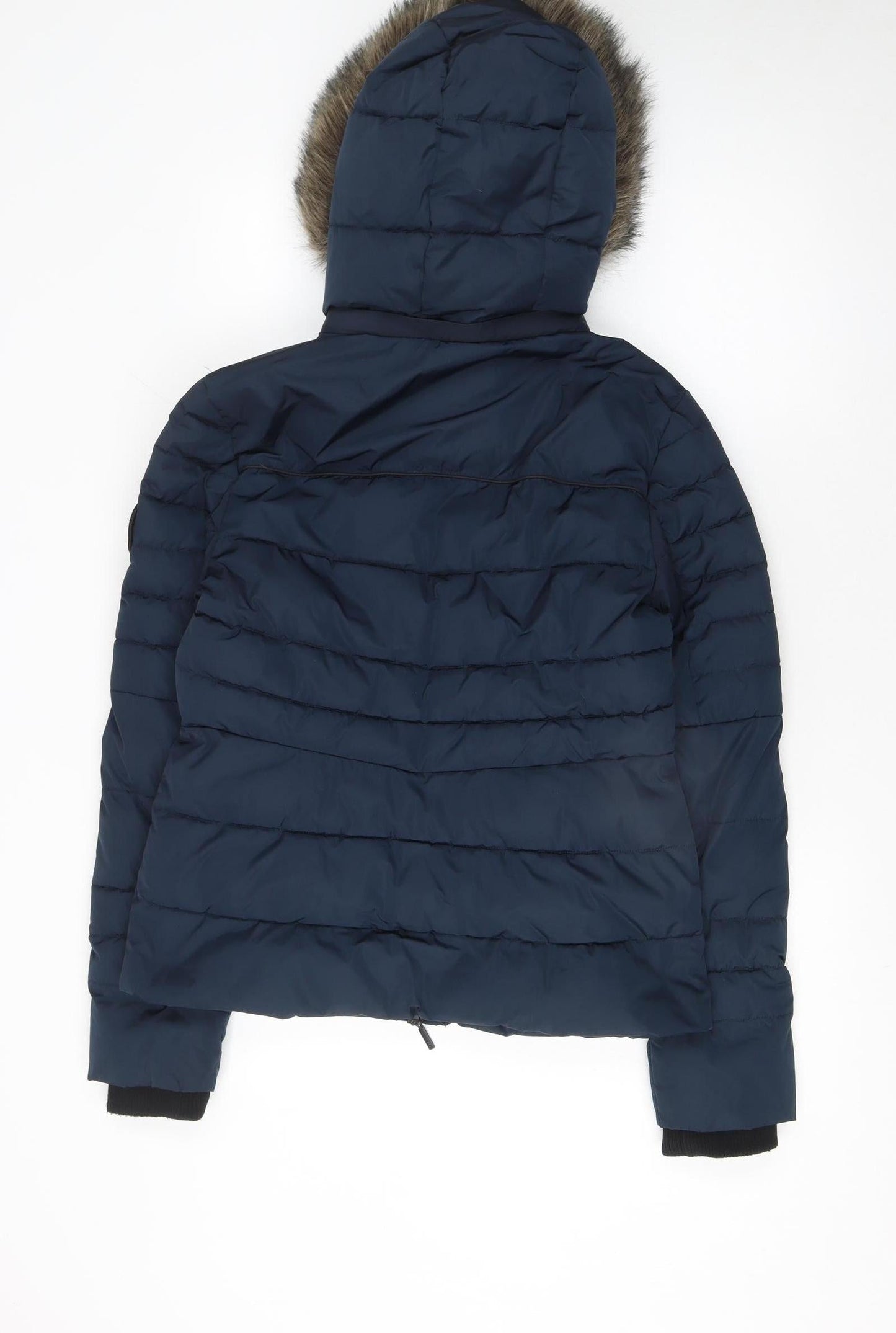 Womens UK Size 10 Superdry Blue Puffer Jacket