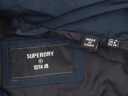 Womens UK Size 10 Superdry Blue Puffer Jacket