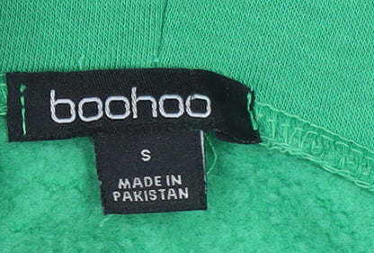 Womens UK Size S Boohoo Green Pullover Hoodie