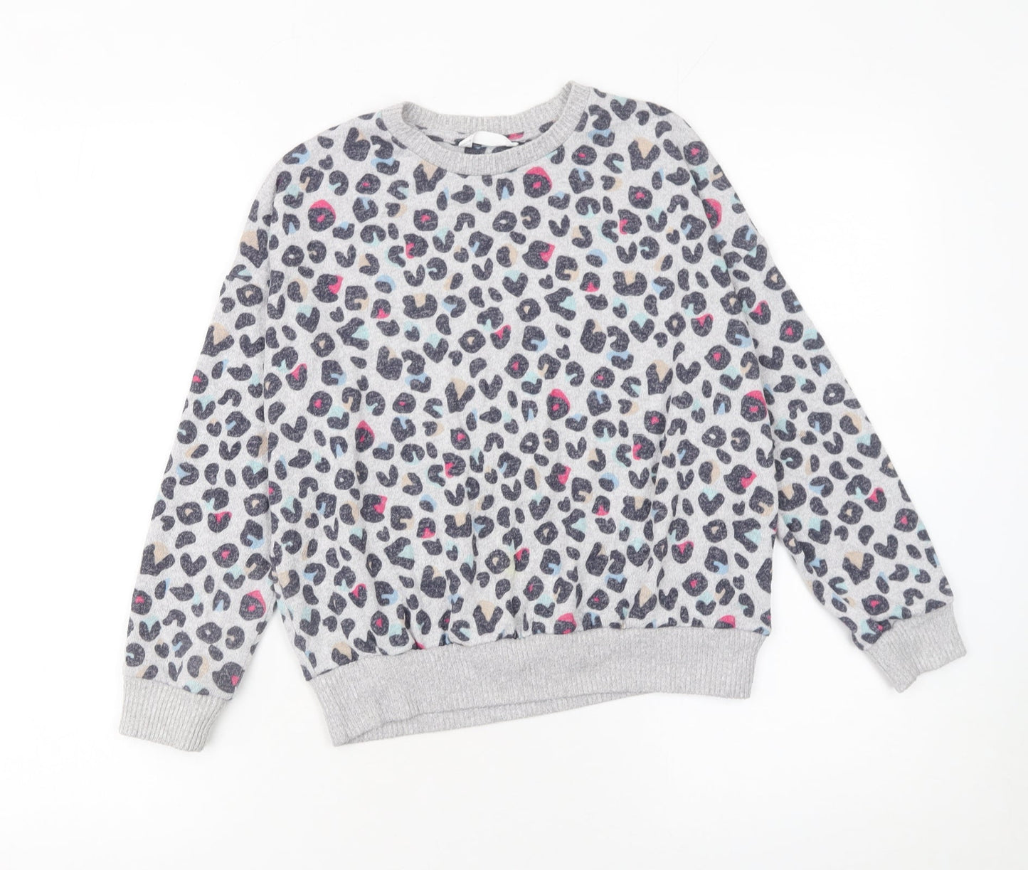 Girls UK Size 10-11 Years Marks and Spencer Grey Pullover Jumper