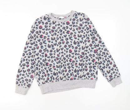 Girls UK Size 10-11 Years Marks and Spencer Grey Pullover Jumper