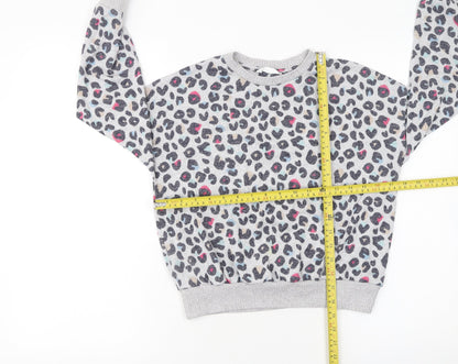 Girls UK Size 10-11 Years Marks and Spencer Grey Pullover Jumper