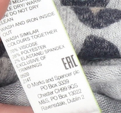 Girls UK Size 10-11 Years Marks and Spencer Grey Pullover Jumper