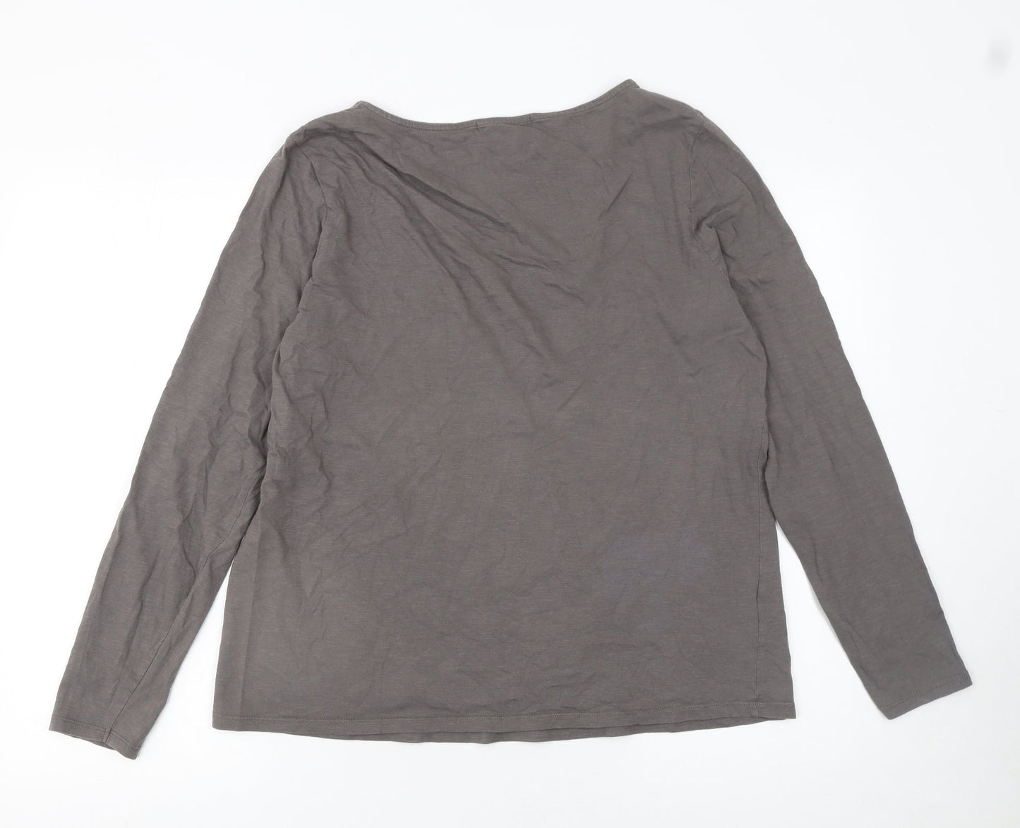 Womens UK Size 18 Laura Ashley Brown Basic T-Shirt