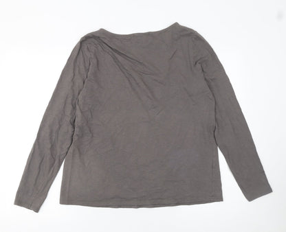 Womens UK Size 18 Laura Ashley Brown Basic T-Shirt