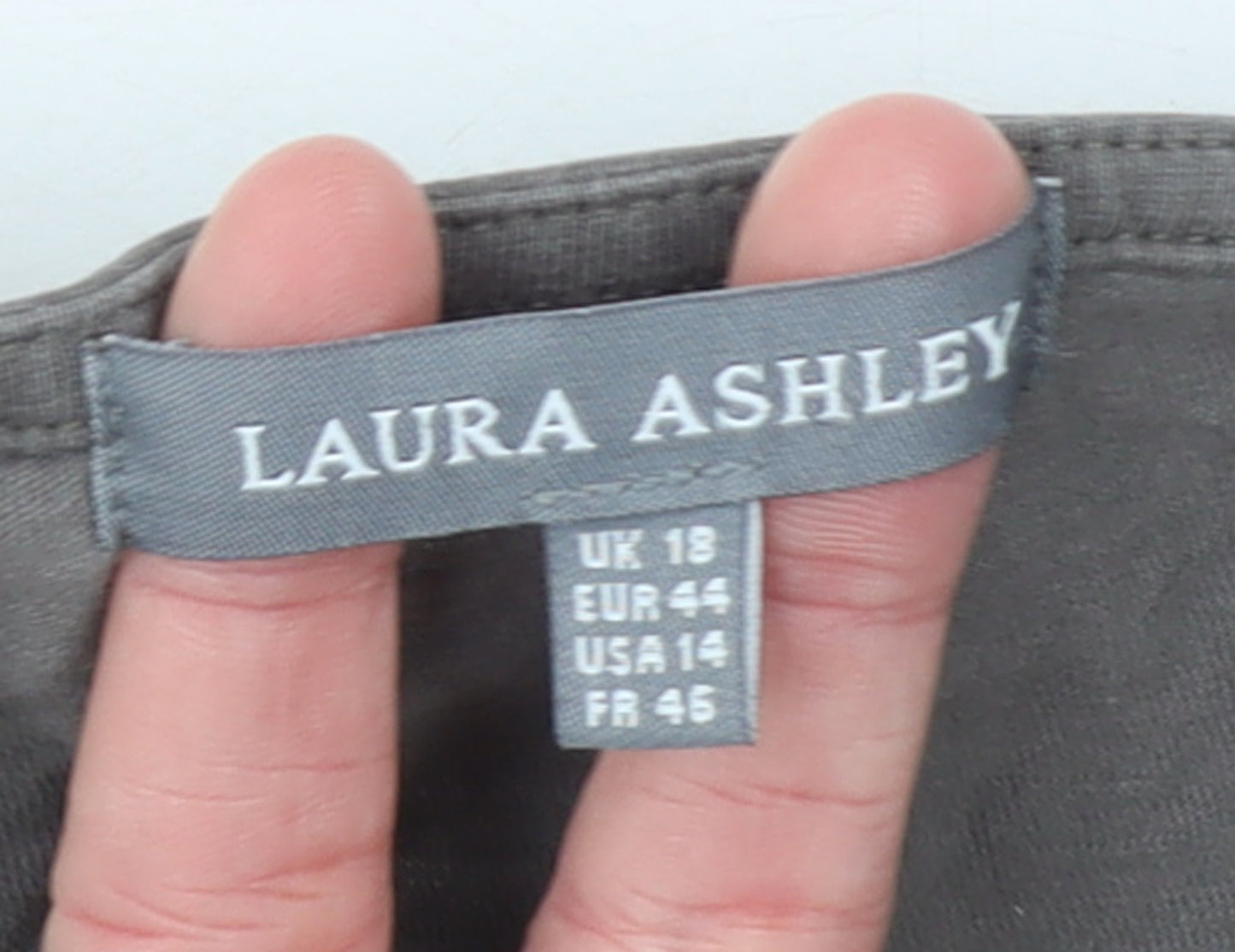 Womens UK Size 18 Laura Ashley Brown Basic T-Shirt