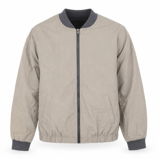 Mens UK Size M River Island Beige Bomber Jacket