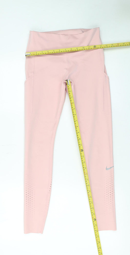 Womens UK Size M Nike Slim Fit Leggings Pink Leggings