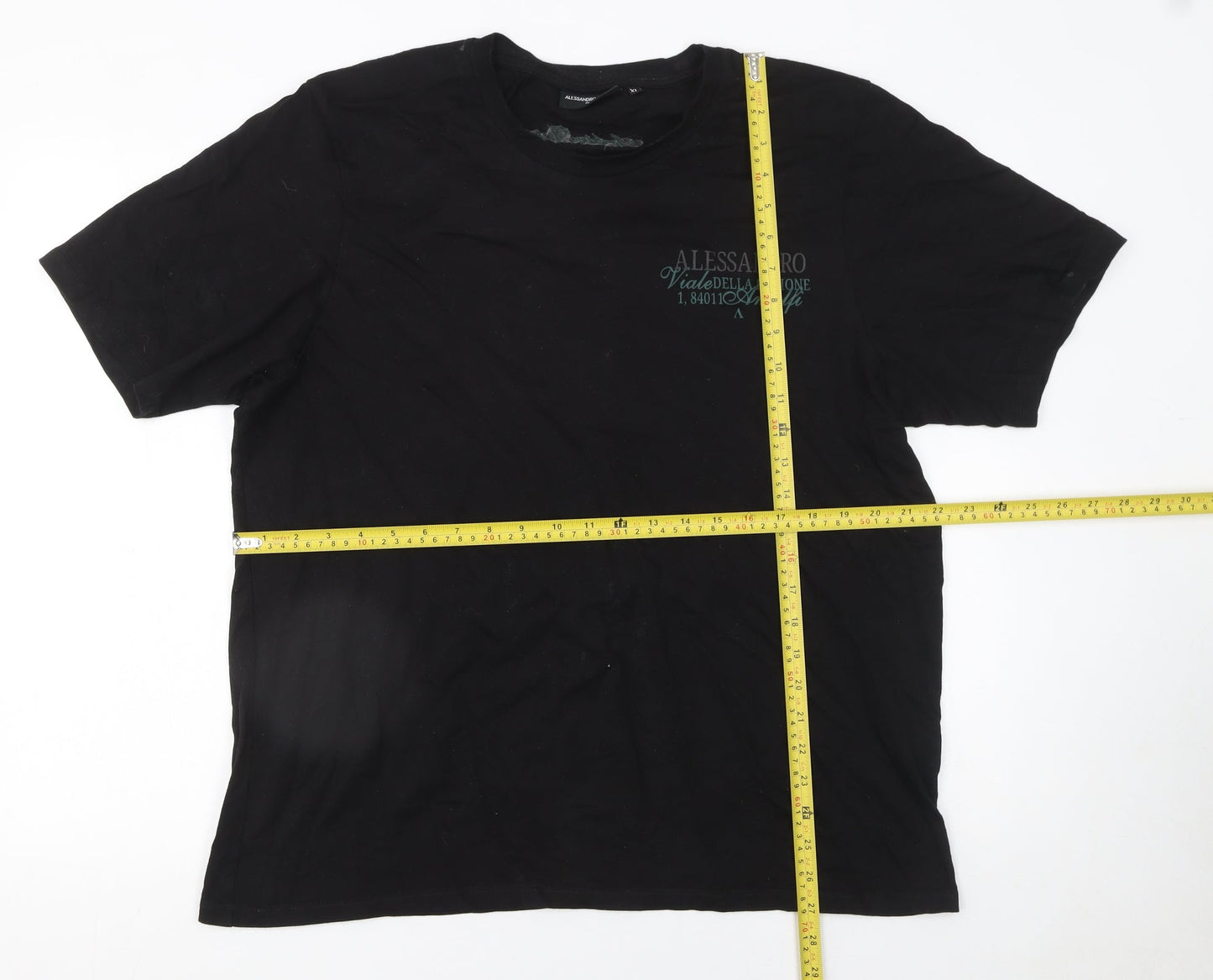 Mens UK Size XL Alessandro Zavetti Black  T-Shirt