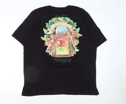 Mens UK Size XL Alessandro Zavetti Black  T-Shirt