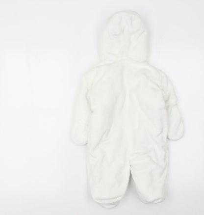 St Bernard Unisex Baby Ivory Fleece Hooded Coverall 6-9 Months