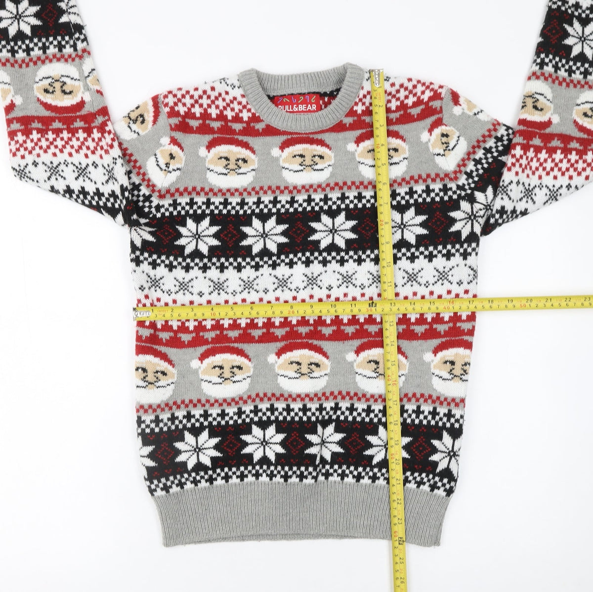 Mens UK Size S Pull&Bear Grey Pullover Jumper