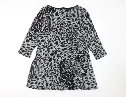 Womens UK Size 10 Marks and Spencer Black Tunic Blouse