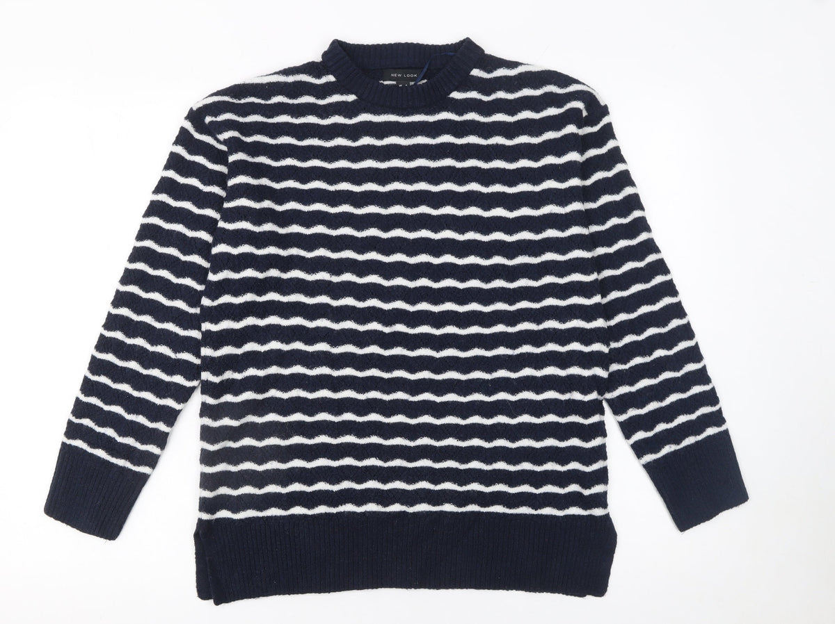 Womens UK Size S New Look Blue Pullover Jumper