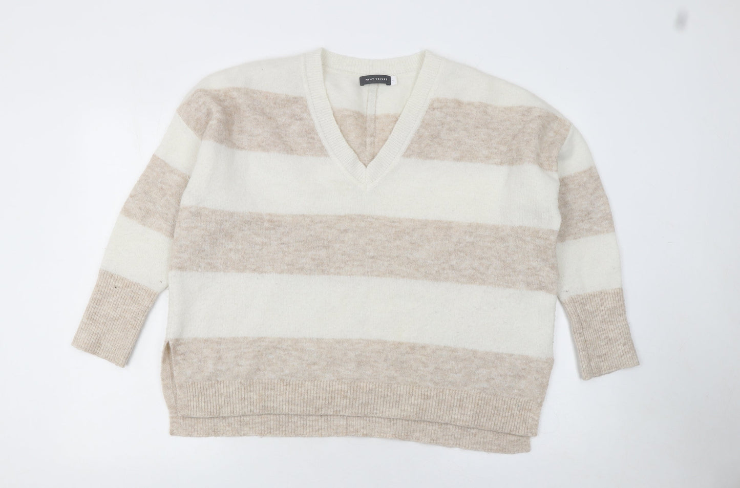 Womens UK Size M Mint Velvet Beige Pullover Jumper