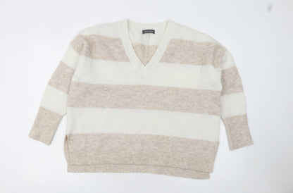 Womens UK Size M Mint Velvet Beige Pullover Jumper