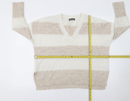 Womens UK Size M Mint Velvet Beige Pullover Jumper