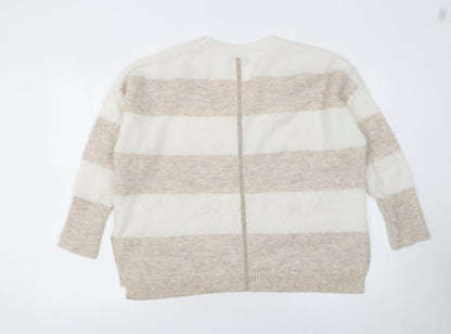 Womens UK Size M Mint Velvet Beige Pullover Jumper