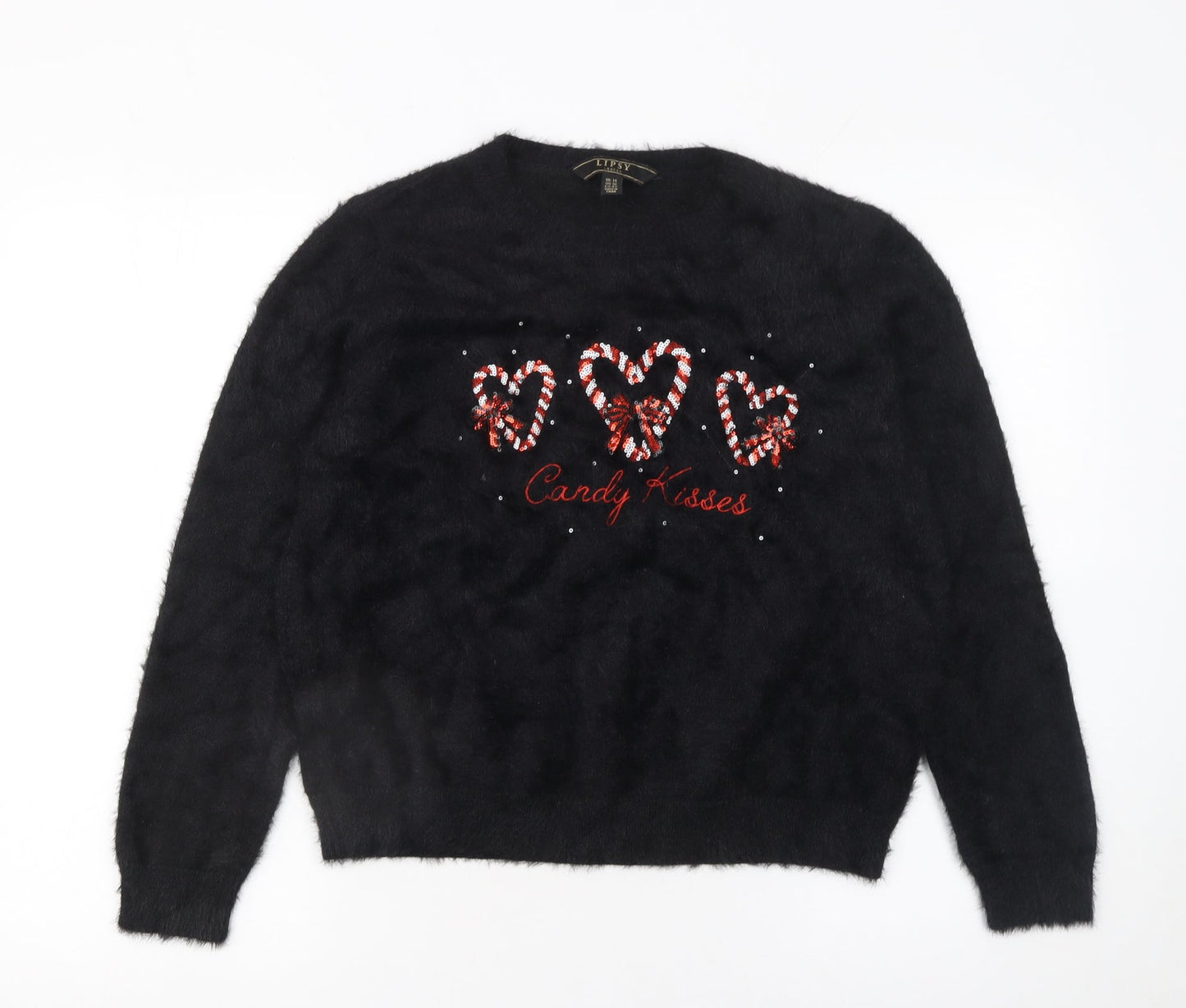Womens UK Size 14 Lipsy Black Pullover Jumper