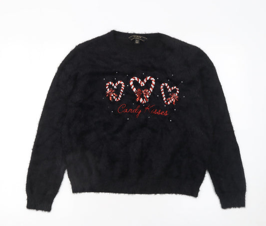 Womens UK Size 14 Lipsy Black Pullover Jumper