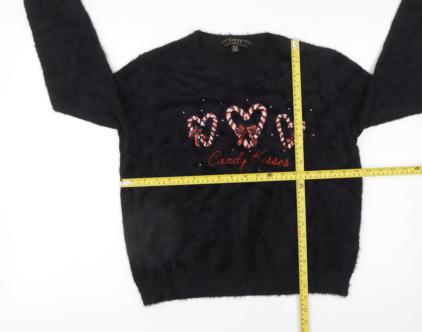 Womens UK Size 14 Lipsy Black Pullover Jumper